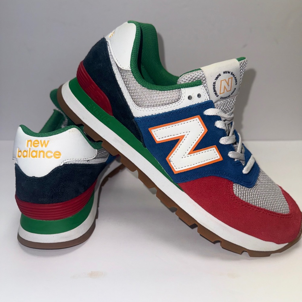 New Balance 574 Rugged Mens Size 10.5 Multi Color Red Blue Green ML574DRY